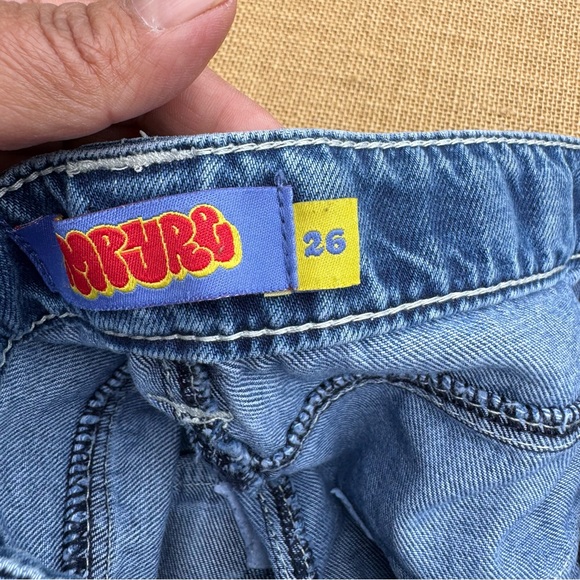 Empyre Denim Baggie Jeans Blue Pockets Adjustable Waist Skate Size 26 - Picture 7 of 10